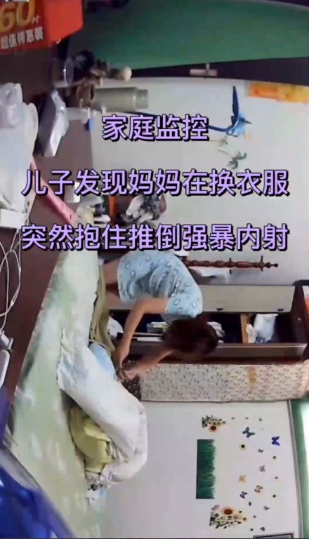 家庭监控儿子发现妈妈在换衣服突然抱住推到强暴内射海报剧照