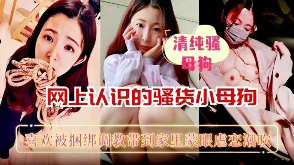 网上认识的骚货母狗喜欢 被捆绑调教带到家里猛操 第一集