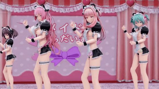 Miku Kiritan Luka Akane 女仆<script src=