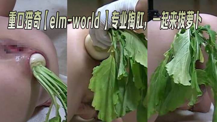 重口猎奇【elm-world 】专业掏肛，一起来拔萝卜